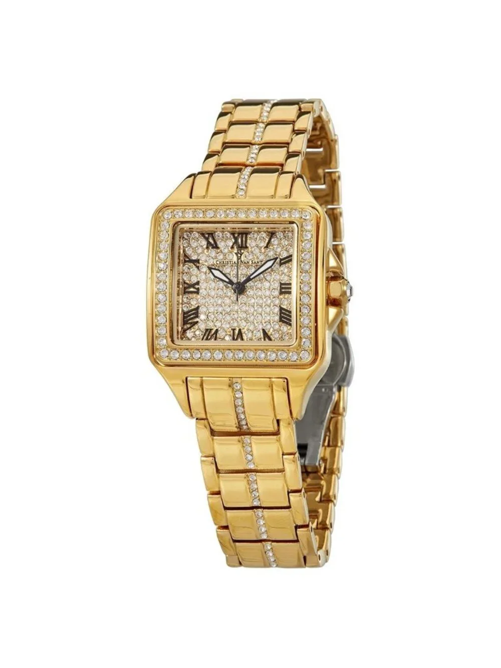 NWT Christian Van Sant Splendeur Quartz Gold Dial Ladies Watch